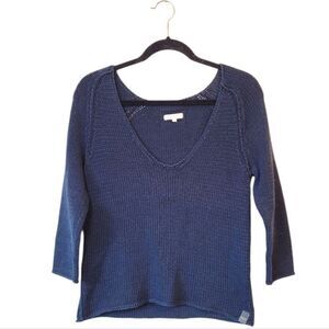 Marc O'Polo Women's Navy Organic Cotton Loose Knit Sweater Size  L